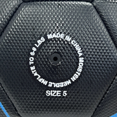High Quality Size 5 Soccer Ball Machine-Sewn PVC with Print Logo for Sports Training Leisure Competitive Matches,Blue Arc Sports