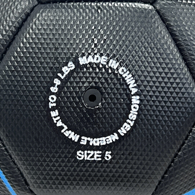 High Quality Size 5 Soccer Ball Machine-Sewn PVC with Print Logo for Sports Training Leisure Competitive Matches,Blue Arc Sports