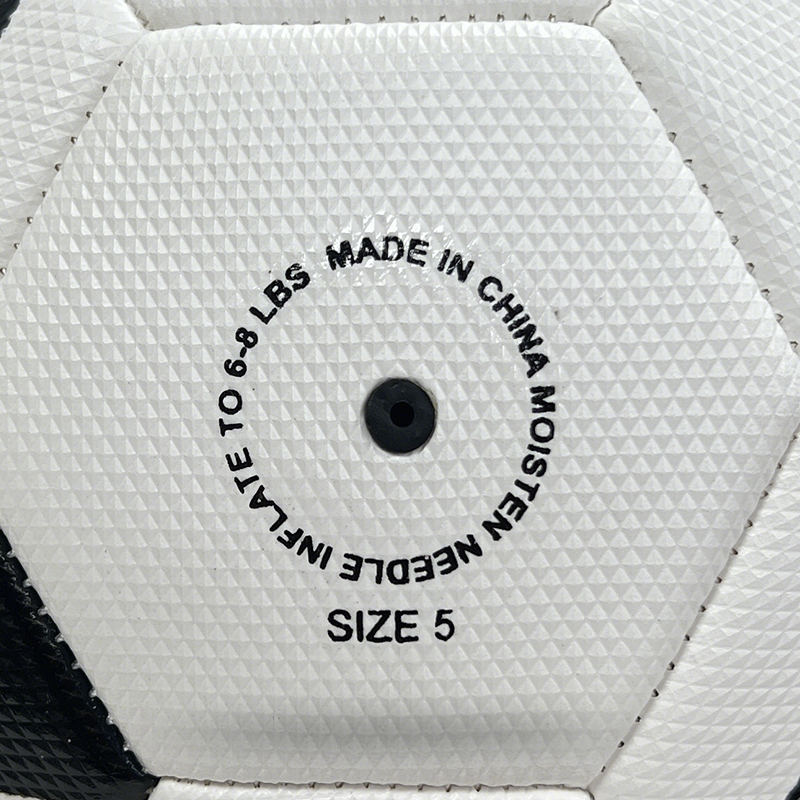High Quality Size 5 Soccer Ball Machine-Sewn PVC with Print Logo for Sports Training Leisure Competitive Matches,Blue Arc Sports