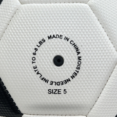 High Quality Size 5 Soccer Ball Machine-Sewn PVC with Print Logo for Sports Training Leisure Competitive Matches,Blue Arc Sports