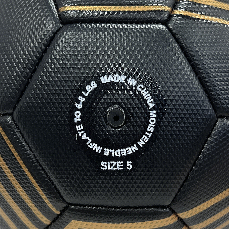 High Quality Size 5 Soccer Ball Machine-Sewn PVC with Print Logo for Sports Training Leisure Competitive Matches,Blue Arc Sports