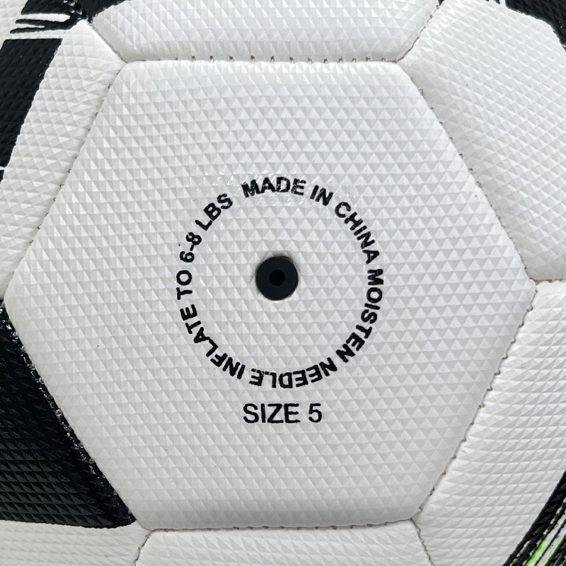 High Quality Size 5 Soccer Ball Machine-Sewn PVC with Print Logo for Sports Training Leisure Competitive Matches,Blue Arc Sports