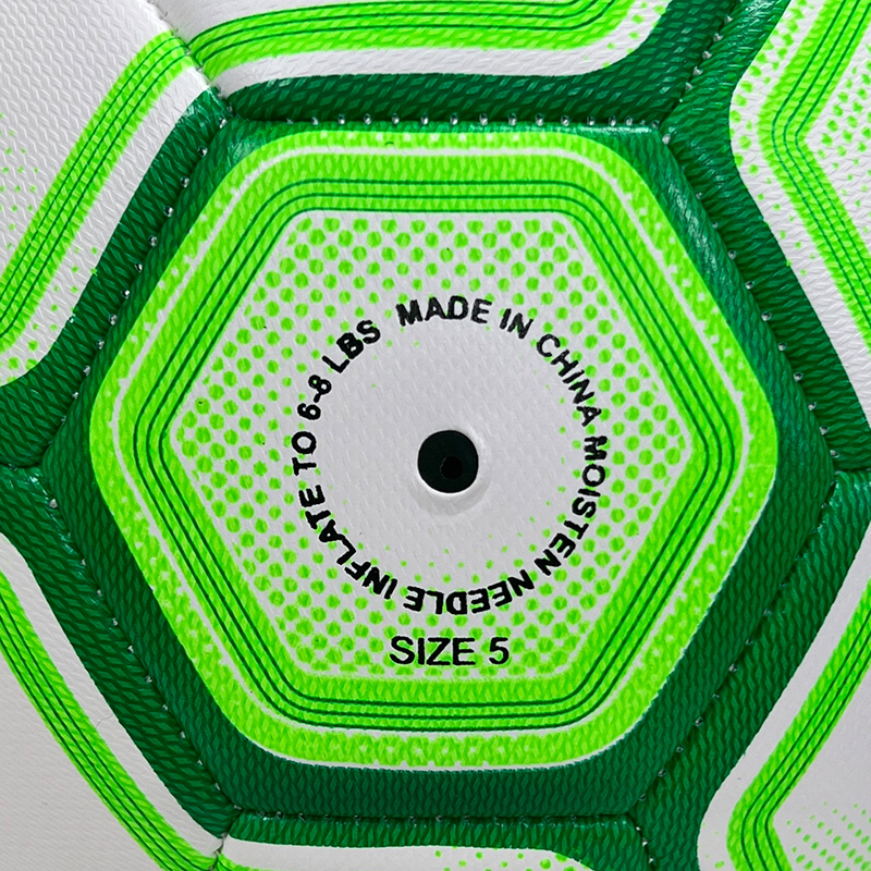 High Quality Size 5 Soccer Ball Machine-Sewn PVC with Print Logo for Sports Training Leisure Competitive Matches,Blue Arc Sports