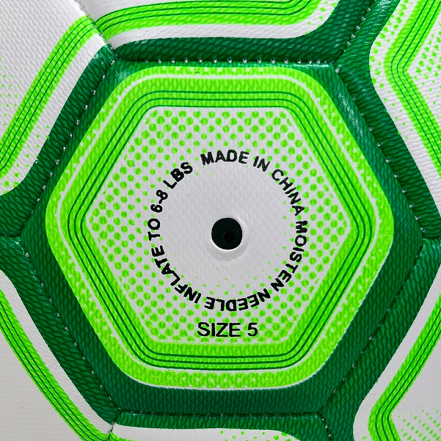 High Quality Size 5 Soccer Ball Machine-Sewn PVC with Print Logo for Sports Training Leisure Competitive Matches,Blue Arc Sports
