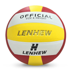 Direct Manufacturer's Customizable Size 5 PVC Leather Hand-Sewn Seamless Volleyball for Indoor/Outdoor Use,Arc Bleu Sports