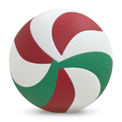 Direct Manufacturer's Customizable Size 5 Hand-Sewn Seamless Leather Volleyball Indoor/Outdoor Use Fibre Material Quality Balls,Blue Arc Sports