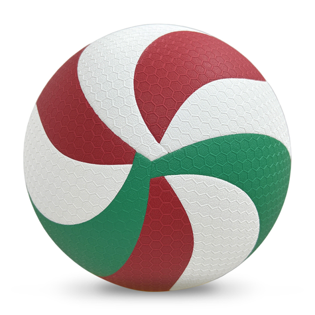 Direct Manufacturer's Customizable Size 5 Hand-Sewn Seamless Leather Volleyball Indoor/Outdoor Use Fibre Material Quality Balls,Blue Arc Sports