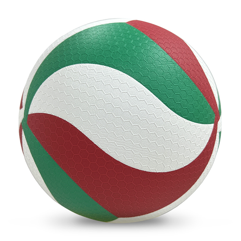 Direct Manufacturer's Customizable Size 5 Hand-Sewn Seamless Leather Volleyball Indoor/Outdoor Use Fibre Material Quality Balls,Blue Arc Sports