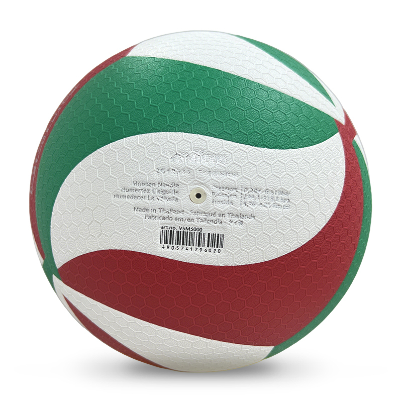 Direct Manufacturer's Customizable Size 5 Hand-Sewn Seamless Leather Volleyball Indoor/Outdoor Use Fibre Material Quality Balls,Blue Arc Sports