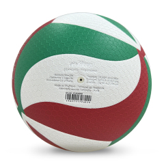 Direct Manufacturer's Customizable Size 5 Hand-Sewn Seamless Leather Volleyball Indoor/Outdoor Use Fibre Material Quality Balls,Blue Arc Sports
