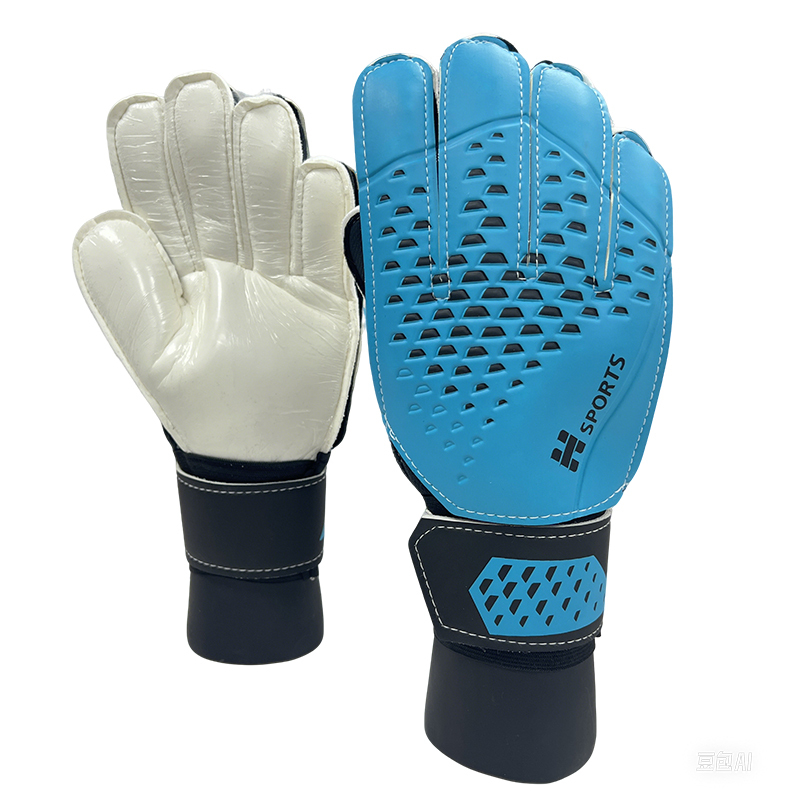 Best Quality Customizable Gaelic Football Gloves New PU Leather Latex Goalkeeper Protection Outdoor Sports Training Guanti,Blue Arc Sports