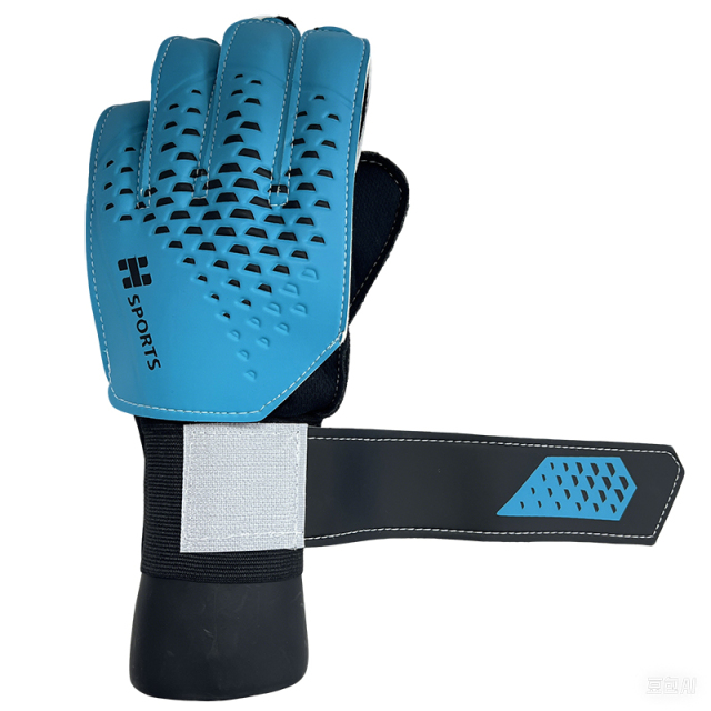 Best Quality Customizable Gaelic Football Gloves New PU Leather Latex Goalkeeper Protection Outdoor Sports Training Guanti,Blue Arc Sports
