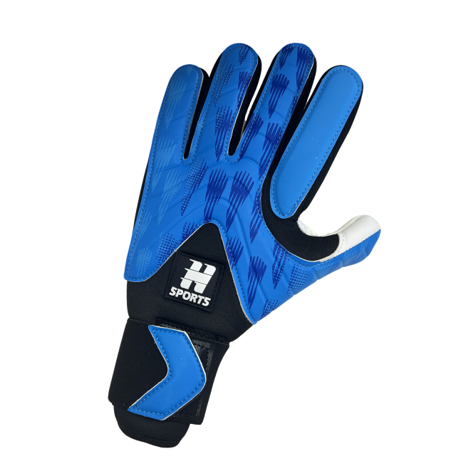 Best Quality Customizable Gaelic Football Gloves New PU Leather Latex Goalkeeper Protection Outdoor Sports Training Guanti,Blue Arc Sport