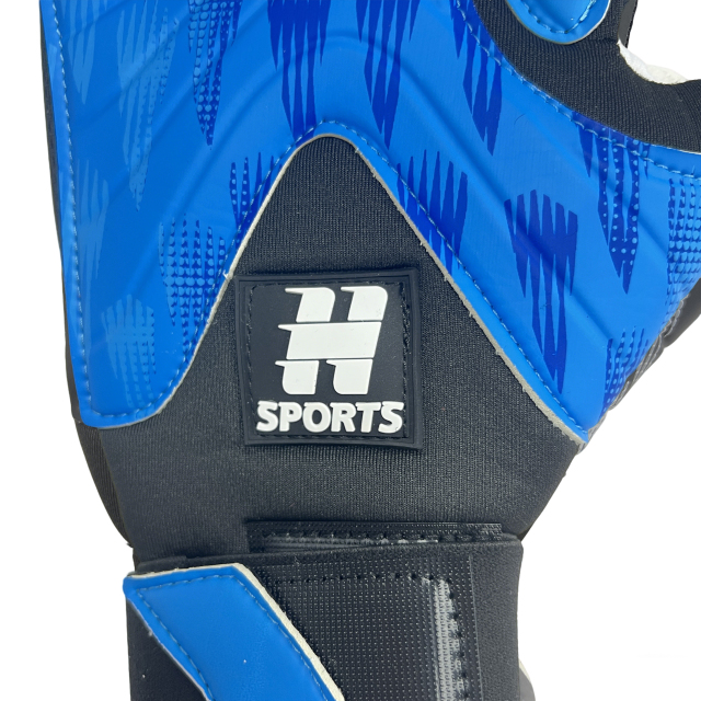 Best Quality Customizable Gaelic Football Gloves New PU Leather Latex Goalkeeper Protection Outdoor Sports Training Guanti,Blue Arc Sport