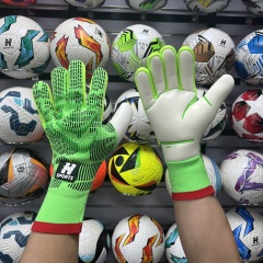 Best-Goalkeeper Professional Football Gloves PU Leather Rubber Latex Breathable Buckle Anti-Slip Anti-Fall Training Outdoor Use,Sukan Arka Biru