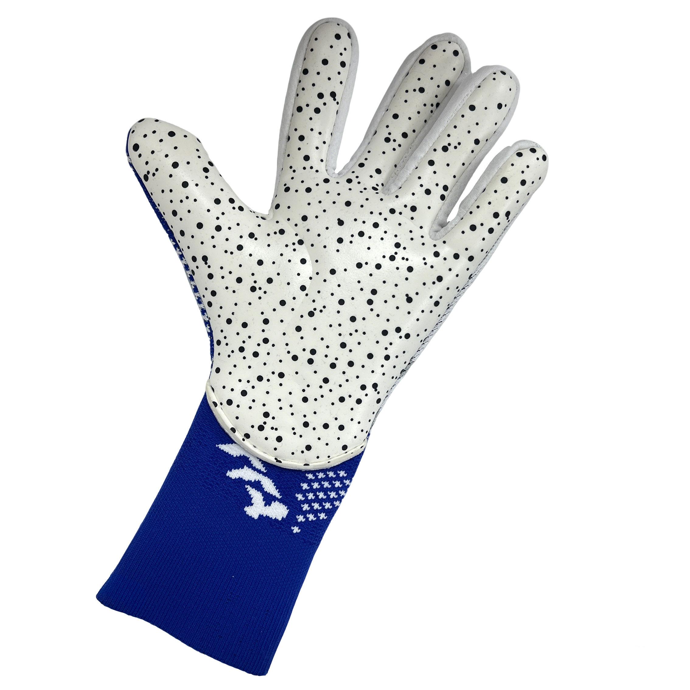 Best-Goalkeeper Professional Football Gloves PU Leather Rubber Latex Breathable Buckle Anti-Slip Anti-Fall Training Outdoor Use,Blue Arc Sports