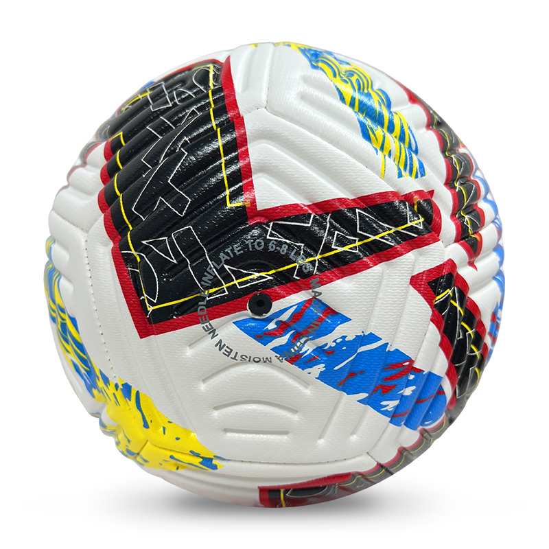 High Quality Size 4 Soccer Ball Machine-Sewn PVC with Print Logo for Sports Training Leisure Competitive Matches,Blue Arc Sports
