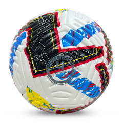 High Quality Size 4 Soccer Ball Machine-Sewn PVC with Print Logo for Sports Training Leisure Competitive Matches,Blue Arc Sports