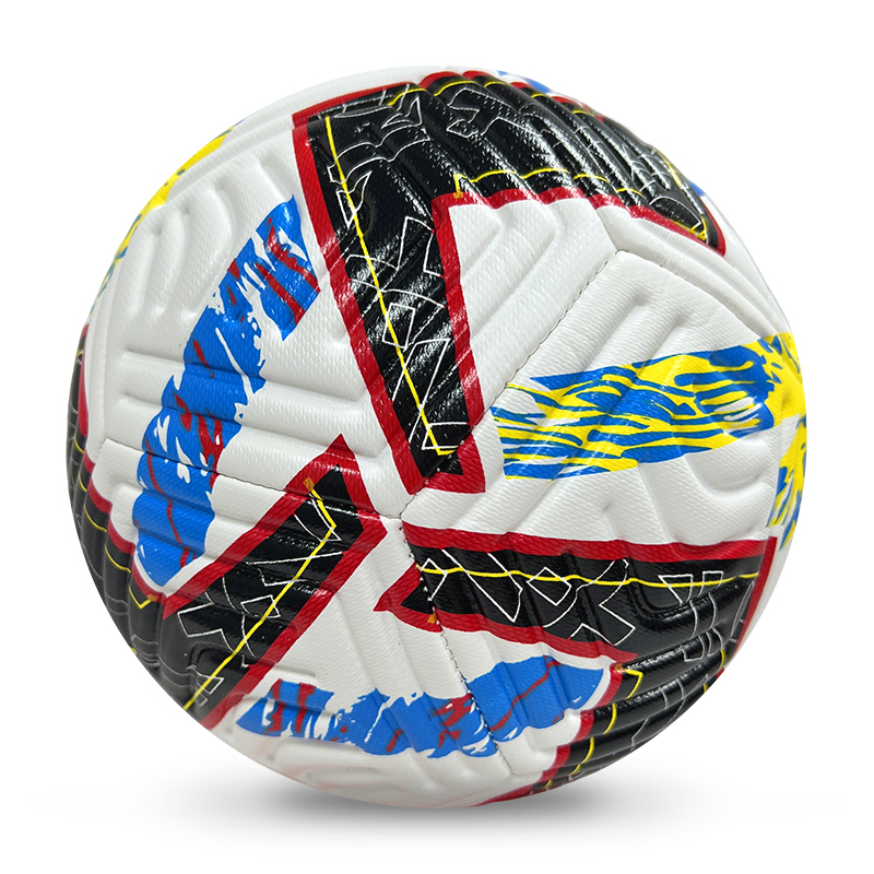 High Quality Size 4 Soccer Ball Machine-Sewn PVC with Print Logo for Sports Training Leisure Competitive Matches,Blue Arc Sports