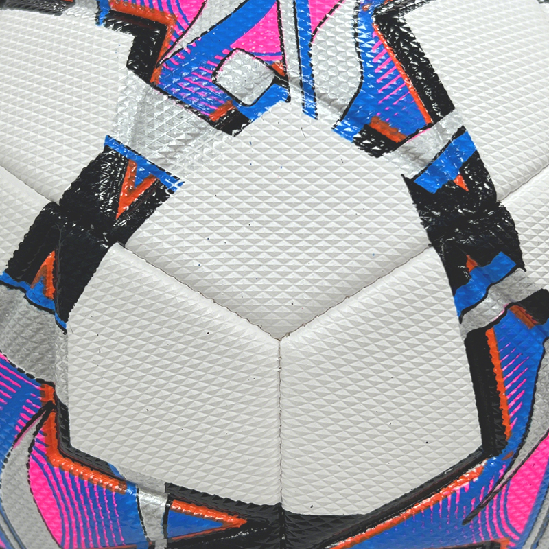 High Quality Size 5 Soccer Ball Machine-Sewn PVC with Print Logo for Sports Training Leisure Competitive Matches,Blue Arc Sports