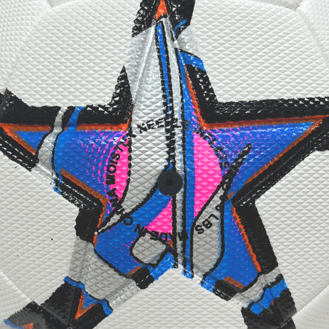 High Quality Size 5 Soccer Ball Machine-Sewn PVC with Print Logo for Sports Training Leisure Competitive Matches,Blue Arc Sports