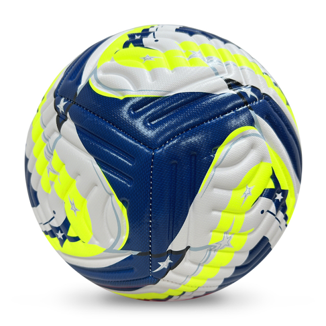 High Quality Size 5 Soccer Ball Machine-Sewn PVC with Print Logo for Sports Training Leisure Competitive Matches,ブルーアークスポーツ