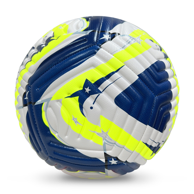 High Quality Size 5 Soccer Ball Machine-Sewn PVC with Print Logo for Sports Training Leisure Competitive Matches,ブルーアークスポーツ