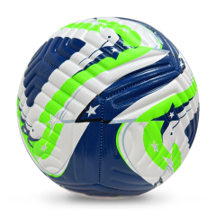 High Quality Size 5 Soccer Ball Machine-Sewn PVC with Print Logo for Sports Training Leisure Competitive Matches,Sukan Arka Biru