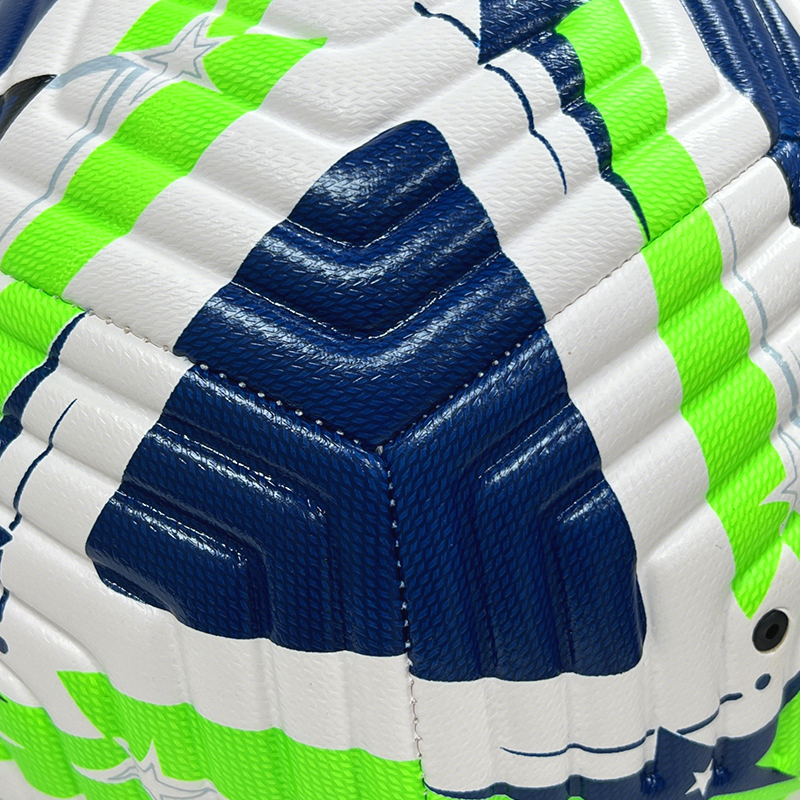 High Quality Size 5 Soccer Ball Machine-Sewn PVC with Print Logo for Sports Training Leisure Competitive Matches,Sukan Arka Biru