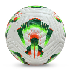 High Quality Size 5 Soccer Ball Machine-Sewn PVC with Print Logo for Sports Training Leisure Competitive Matches,Blue Arc Sports