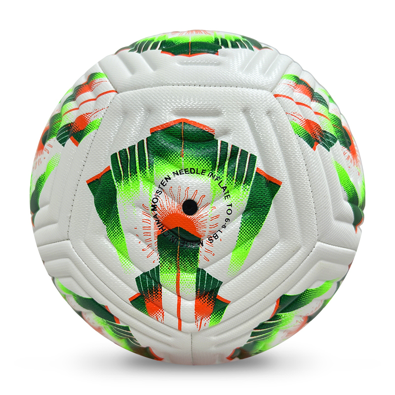 High Quality Size 5 Soccer Ball Machine-Sewn PVC with Print Logo for Sports Training Leisure Competitive Matches,Blue Arc Sports