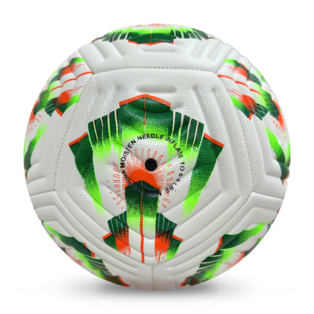 High Quality Size 5 Soccer Ball Machine-Sewn PVC with Print Logo for Sports Training Leisure Competitive Matches,Blue Arc Sports