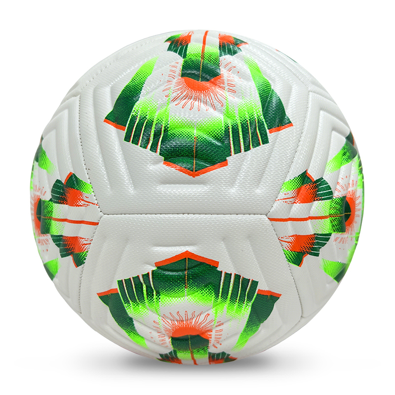 High Quality Size 5 Soccer Ball Machine-Sewn PVC with Print Logo for Sports Training Leisure Competitive Matches,Blue Arc Sports