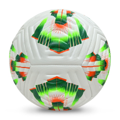 High Quality Size 5 Soccer Ball Machine-Sewn PVC with Print Logo for Sports Training Leisure Competitive Matches,Blue Arc Sports