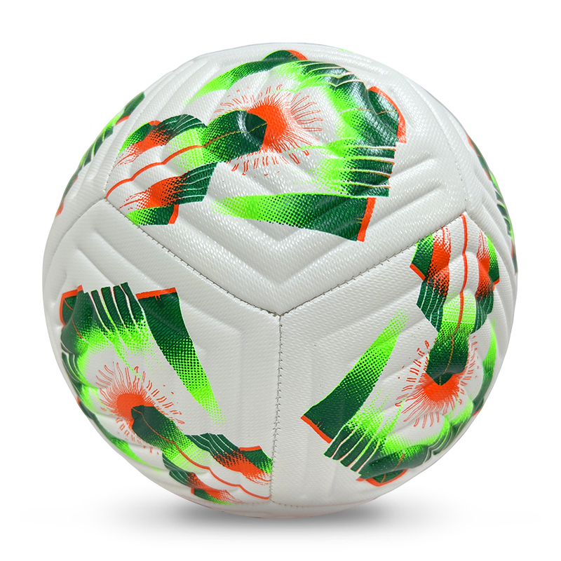 High Quality Size 5 Soccer Ball Machine-Sewn PVC with Print Logo for Sports Training Leisure Competitive Matches,Blue Arc Sports