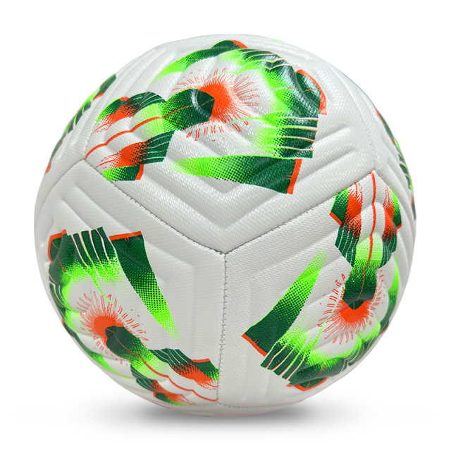 High Quality Size 5 Soccer Ball Machine-Sewn PVC with Print Logo for Sports Training Leisure Competitive Matches,Blue Arc Sports