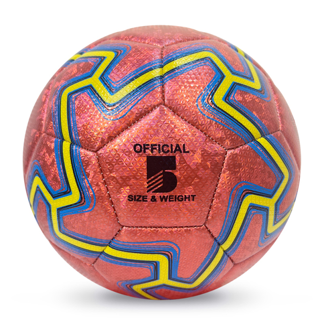 High Quality Size 5 Soccer Ball Machine-Sewn PVC with Print Logo for Sports Training Leisure Competitive Matches,Arc Bleu Sports