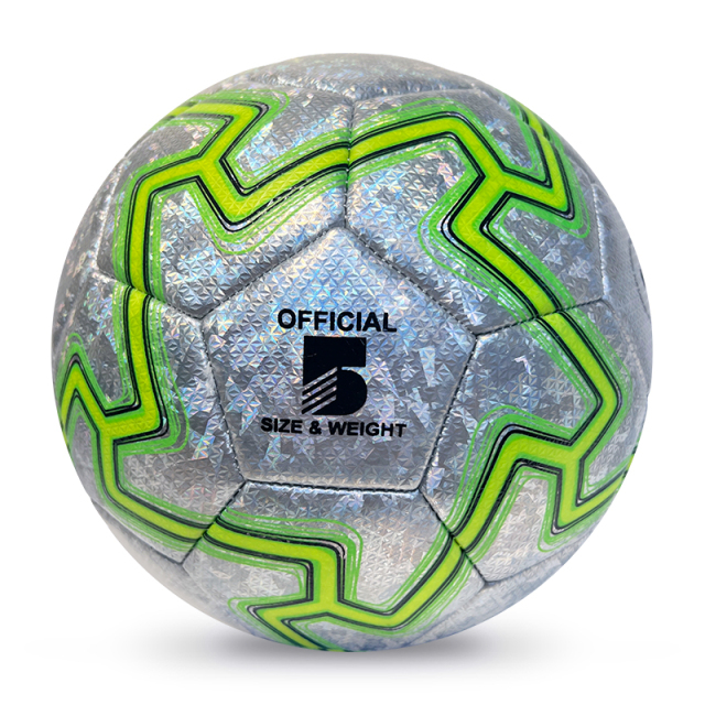 High Quality Size 5 Soccer Ball Machine-Sewn PVC with Print Logo for Sports Training Leisure Competitive Matches,Arc Bleu Sports