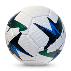 High Quality Size 5 Soccer Ball Machine-Sewn PVC with Print Logo for Sports Training Leisure Competitive Matches,Blue Arc Sports