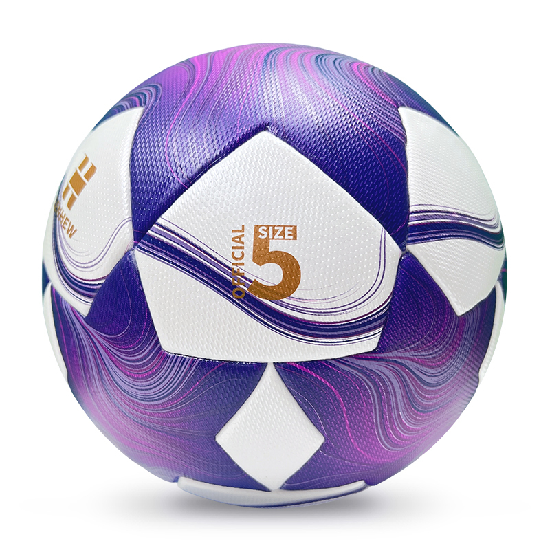2025 High Quality Customized PU Foam Leather Football Ball Size 5 Popular Design for Sports Matches Training,Blue Arc Sports