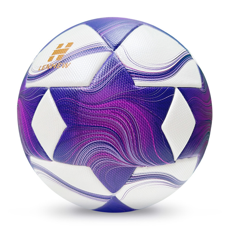 2025 High Quality Customized PU Foam Leather Football Ball Size 5 Popular Design for Sports Matches Training,Blue Arc Sports