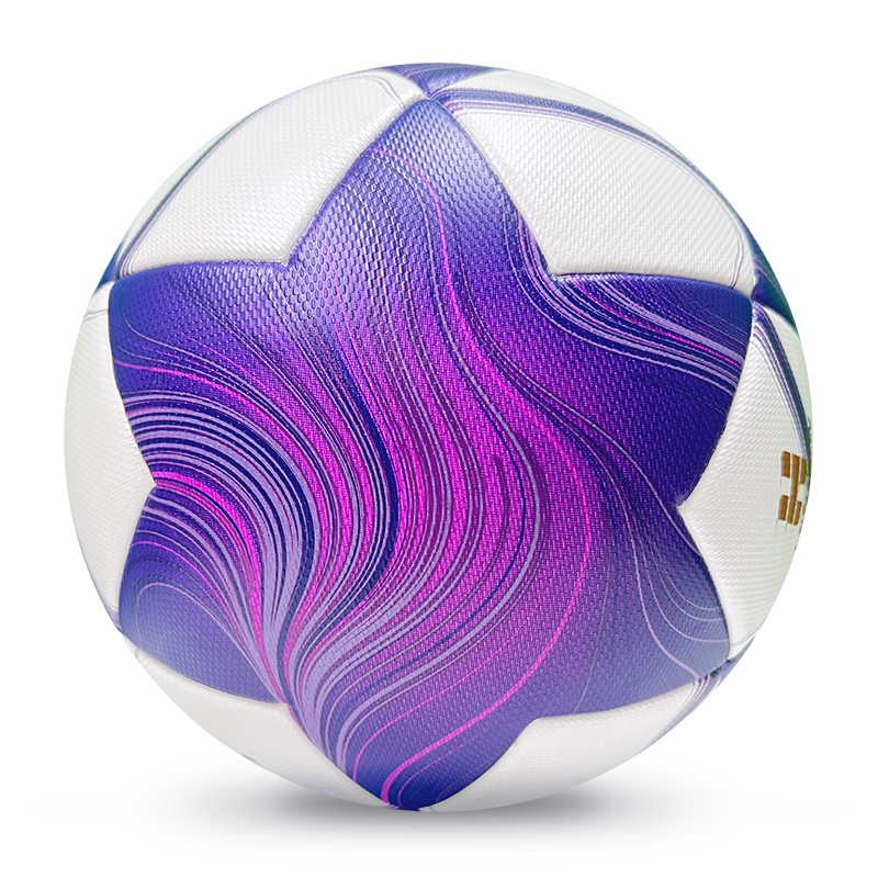 2025 High Quality Customized PU Foam Leather Football Ball Size 5 Popular Design for Sports Matches Training,Blue Arc Sports