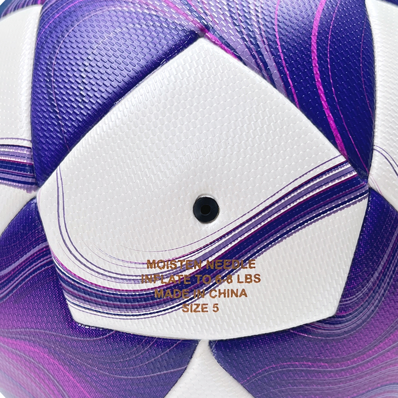 2025 High Quality Customized PU Foam Leather Football Ball Size 5 Popular Design for Sports Matches Training,Blue Arc Sports