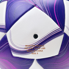 2025 High Quality Customized PU Foam Leather Football Ball Size 5 Popular Design for Sports Matches Training,Blue Arc Sports