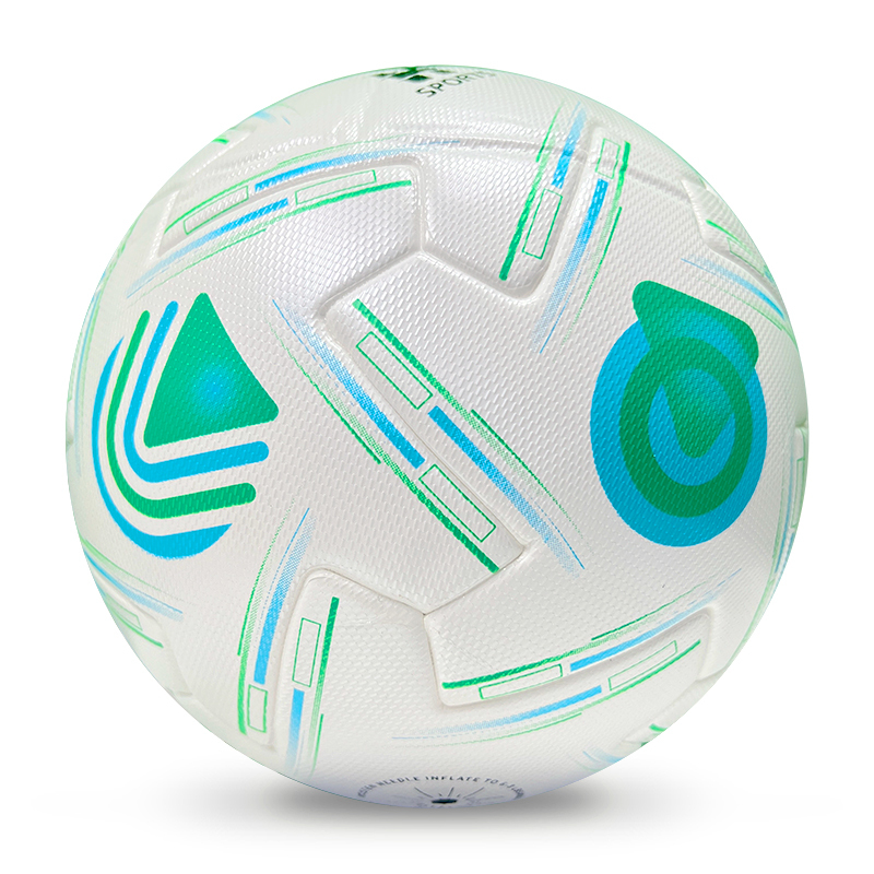 2025 High Quality Customized PU Foam Leather Football Ball Size 5 Popular Design for Sports Matches Training,Blue Arc Sports