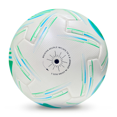 2025 High Quality Customized PU Foam Leather Football Ball Size 5 Popular Design for Sports Matches Training,Blue Arc Sports