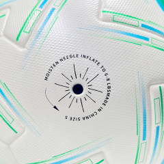 2025 High Quality Customized PU Foam Leather Football Ball Size 5 Popular Design for Sports Matches Training,Blue Arc Sports