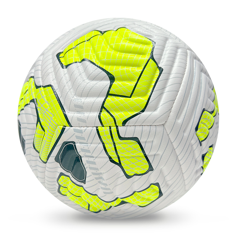 High Quality Size 5 Soccer Ball Machine-Sewn PVC with Print Logo for Sports Training Leisure Competitive Matches,Blue Arc Sports