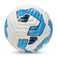 High Quality Size 5 Soccer Ball Machine-Sewn PVC with Print Logo for Sports Training Leisure Competitive Matches,Blue Arc Sports