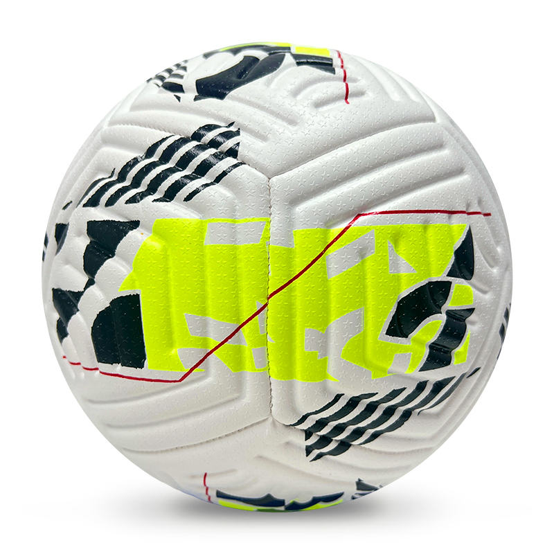High Quality Size 5 Soccer Ball Machine-Sewn PVC with Print Logo for Sports Training Leisure Competitive Matches,Blue Arc Sports